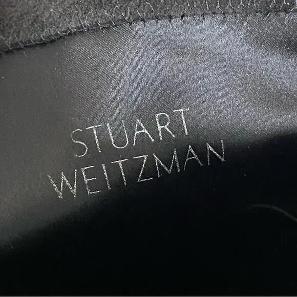 Stuart Weitzman Lowland Stretch Leather Suede Over-the-Knee Boots Black Size 7 - Picture 8 of 9